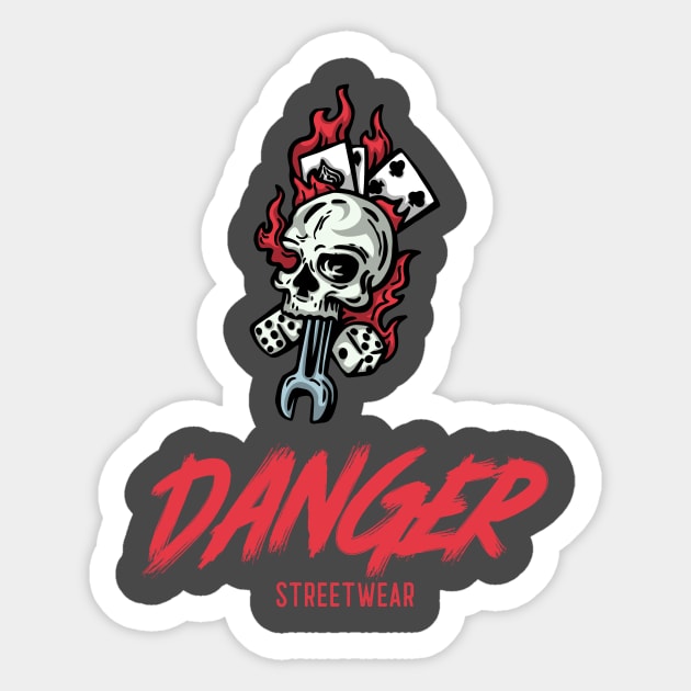 Danger StreetWear Sticker by fitwithamine